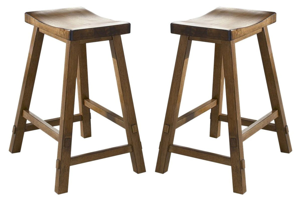 Liberty Furniture Creations II 30 Inch Sawhorse Barstool in Tobacco Finish (Set of 2) image