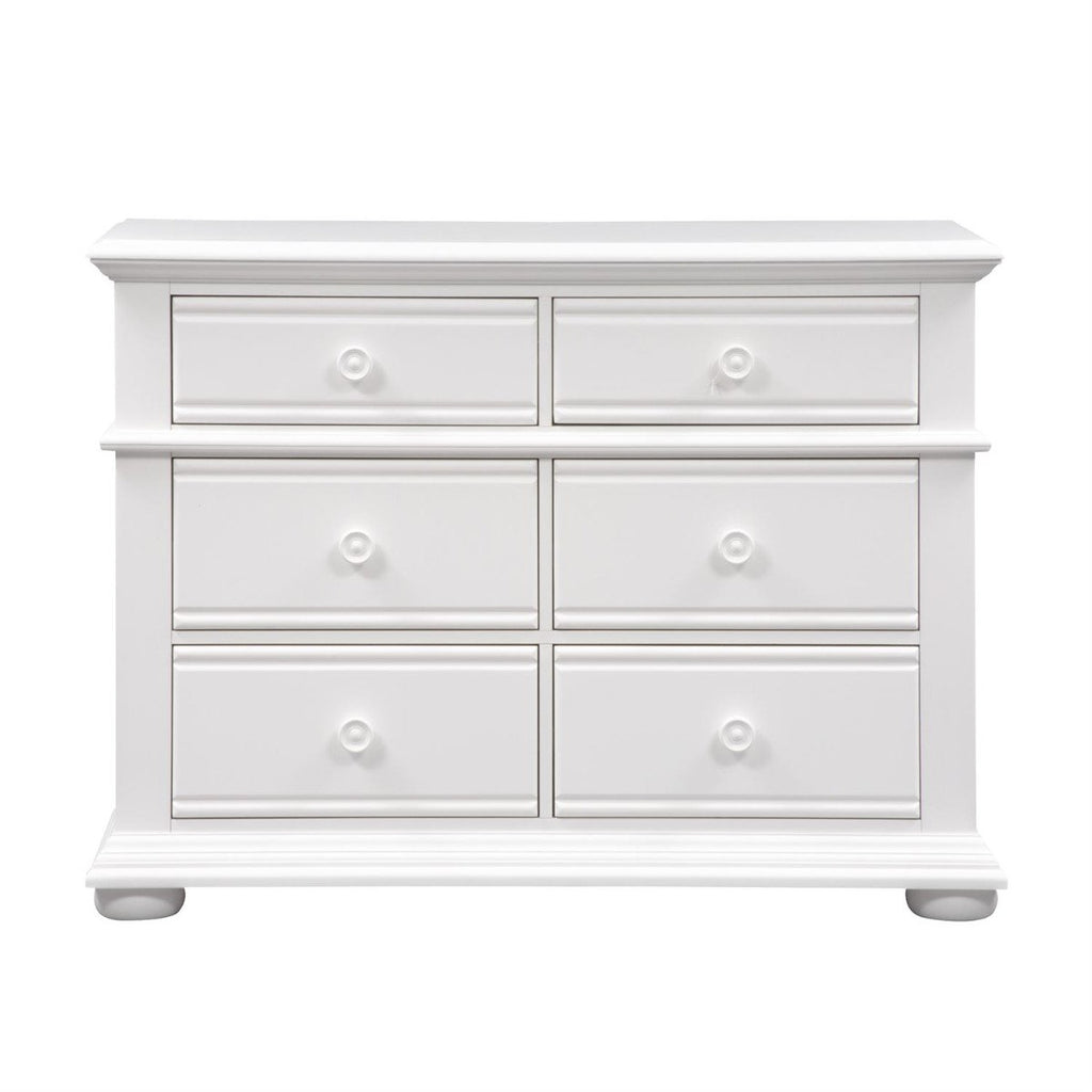 Liberty Furniture Summer House 6 Drawer Dresser in Oyster White image