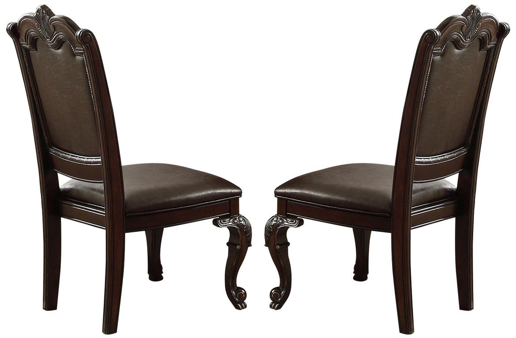 Crown Mark Kiera Dining Side Chair in Rich Brown (Set of 2) image