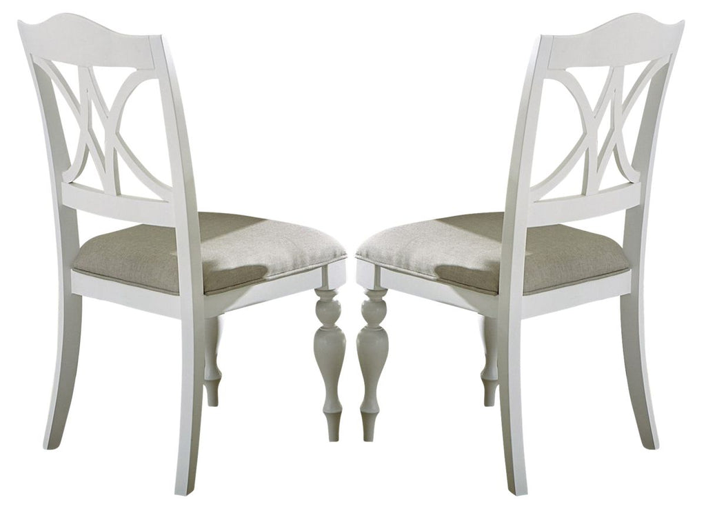 Liberty Furniture Summer House Slatback Side Chair in Oyster White (Set of 2) image
