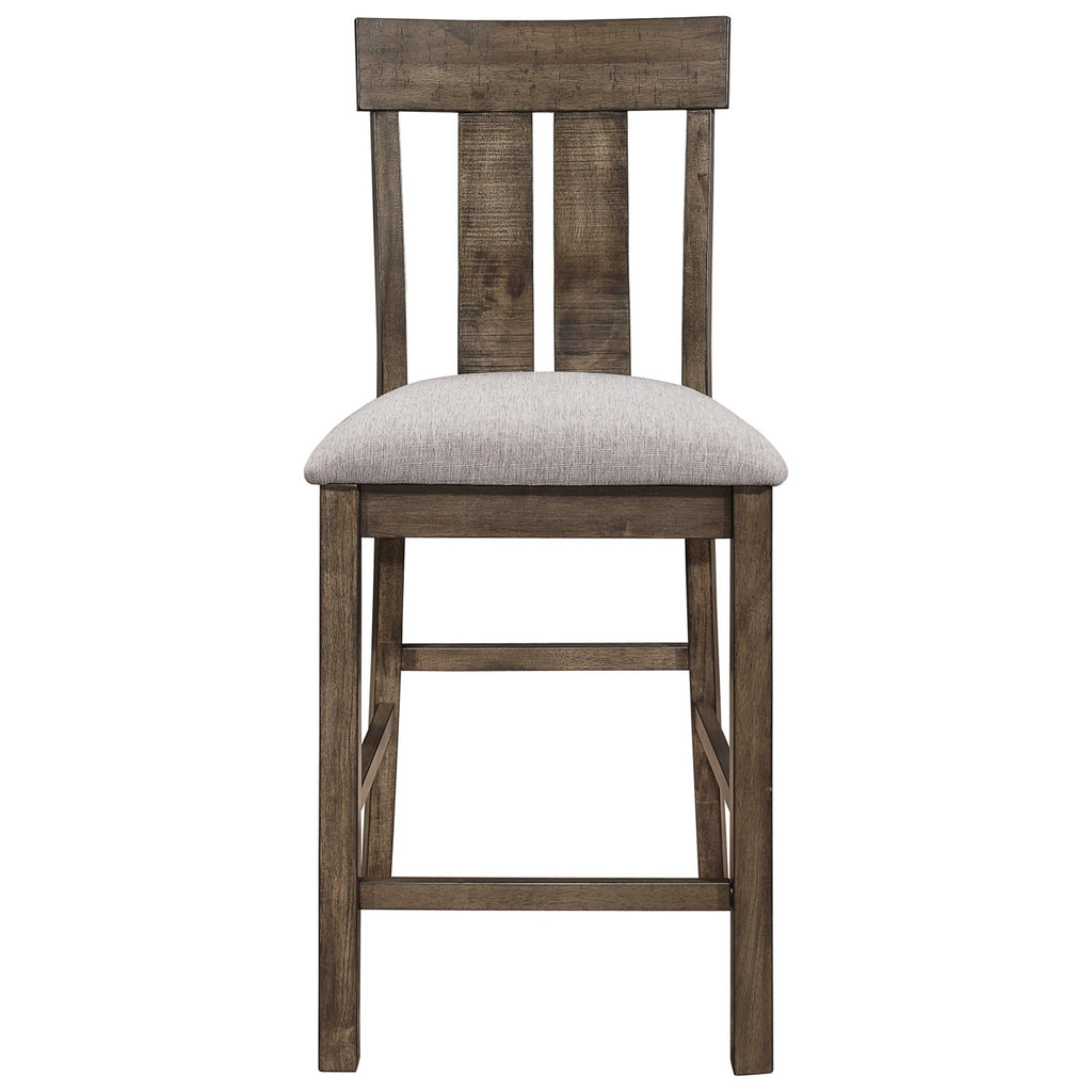 Crown Mark Quincy Counter Height Chair (Set of 2) in Light Brown image